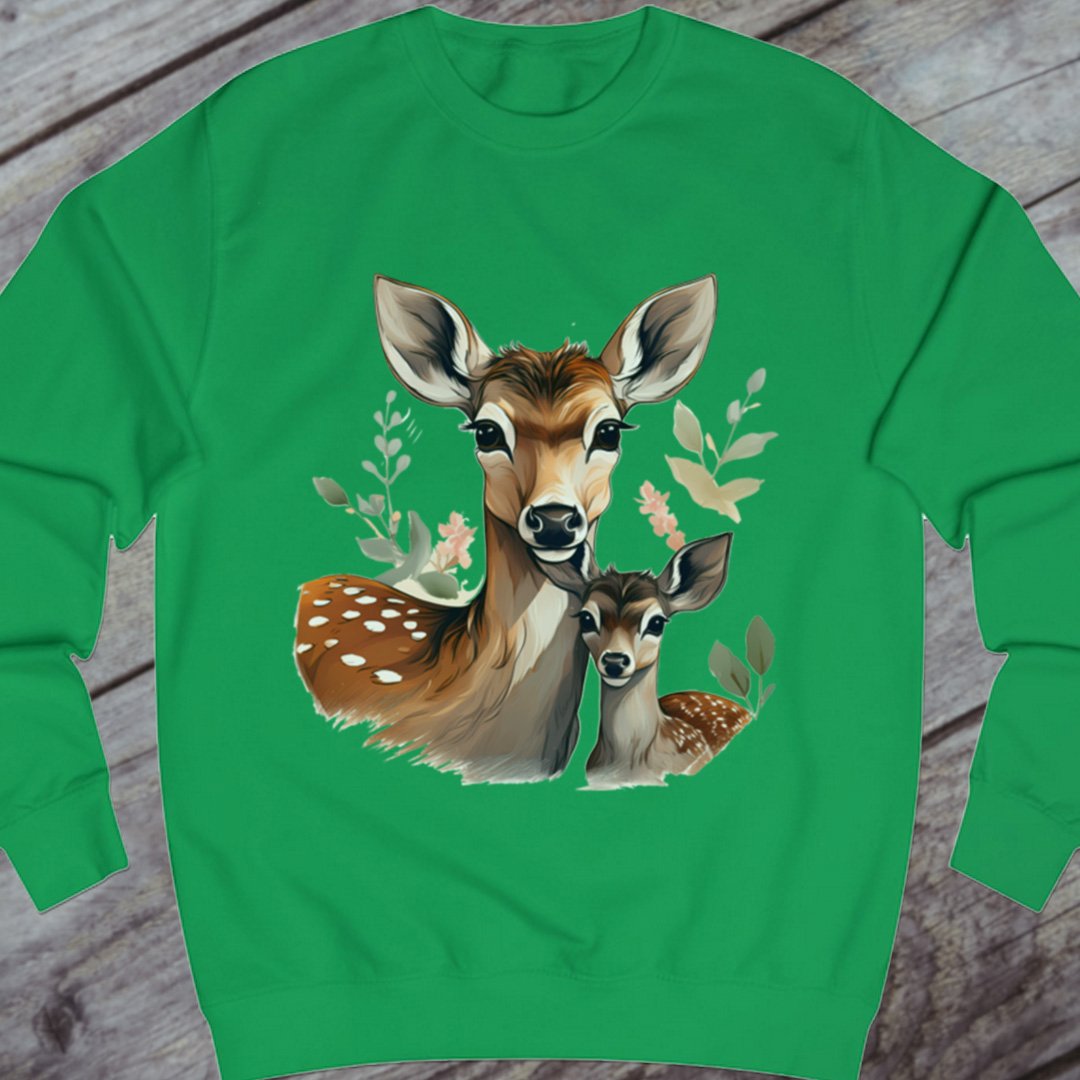 Hert moeder en kalf sweatshirt