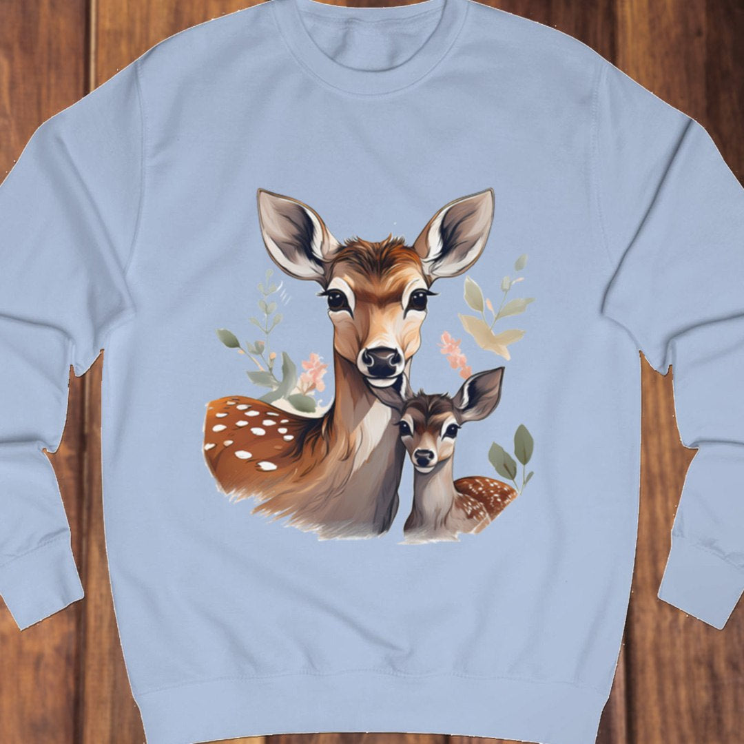 Hert moeder en kalf sweatshirt