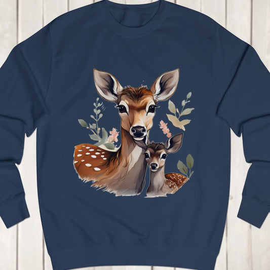 Hert moeder en kalf sweatshirt