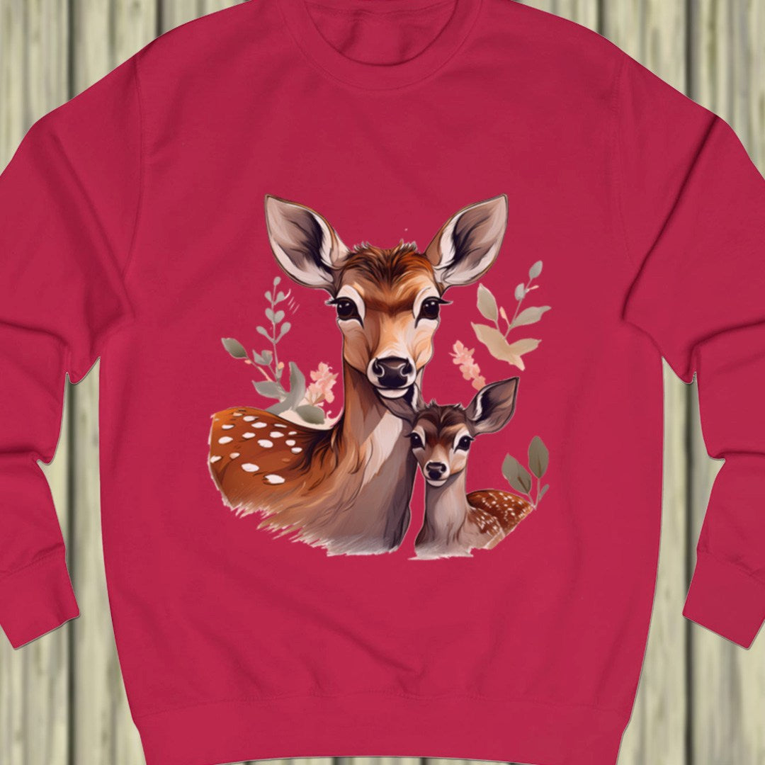 Hert moeder en kalf sweatshirt