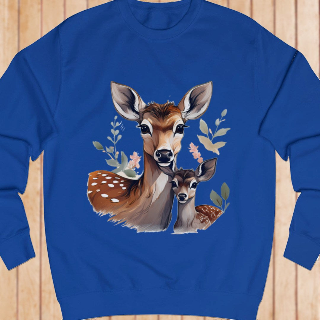 Hert moeder en kalf sweatshirt