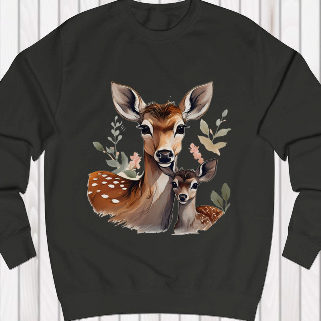 Hert moeder en kalf sweatshirt