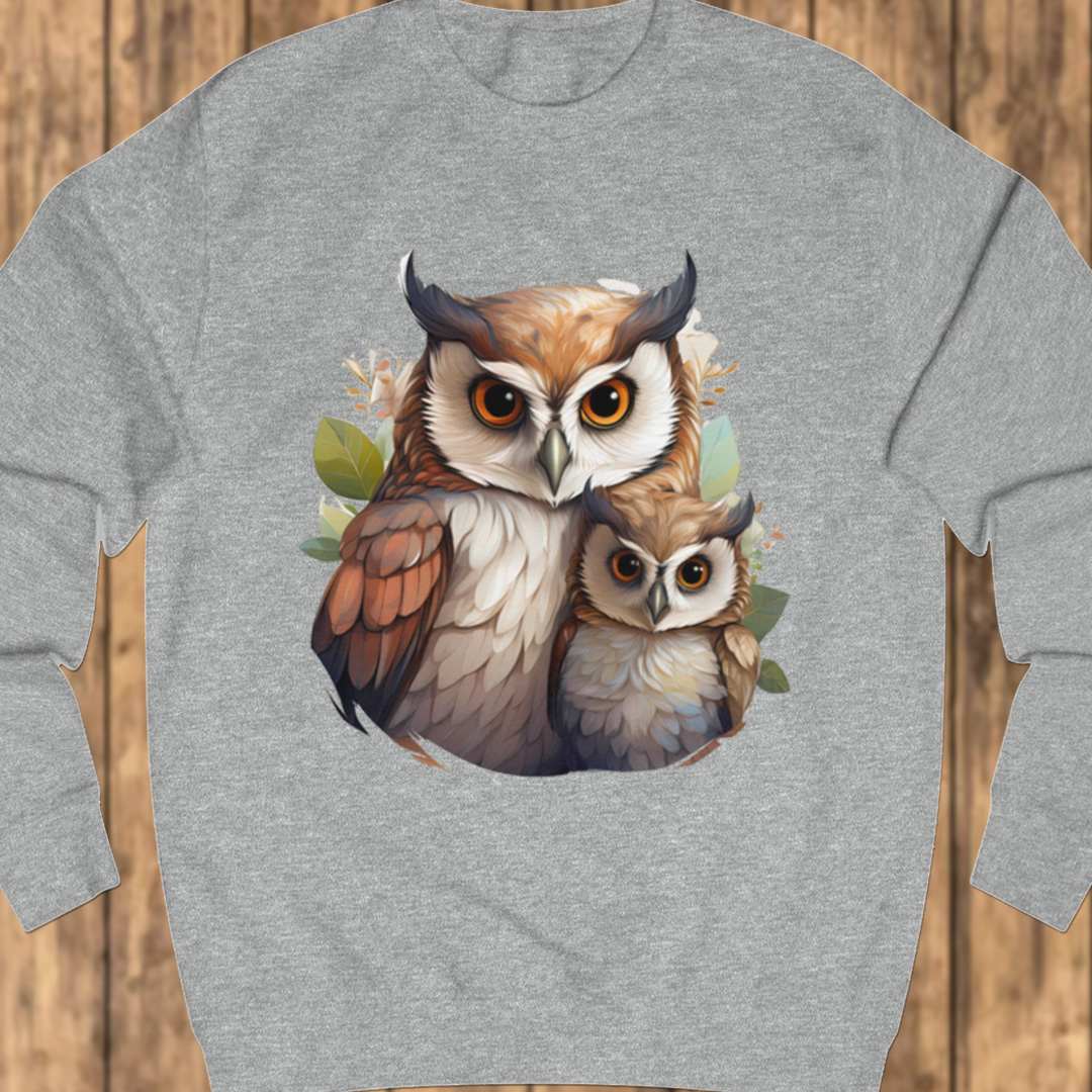 Uil met jong sweatshirt