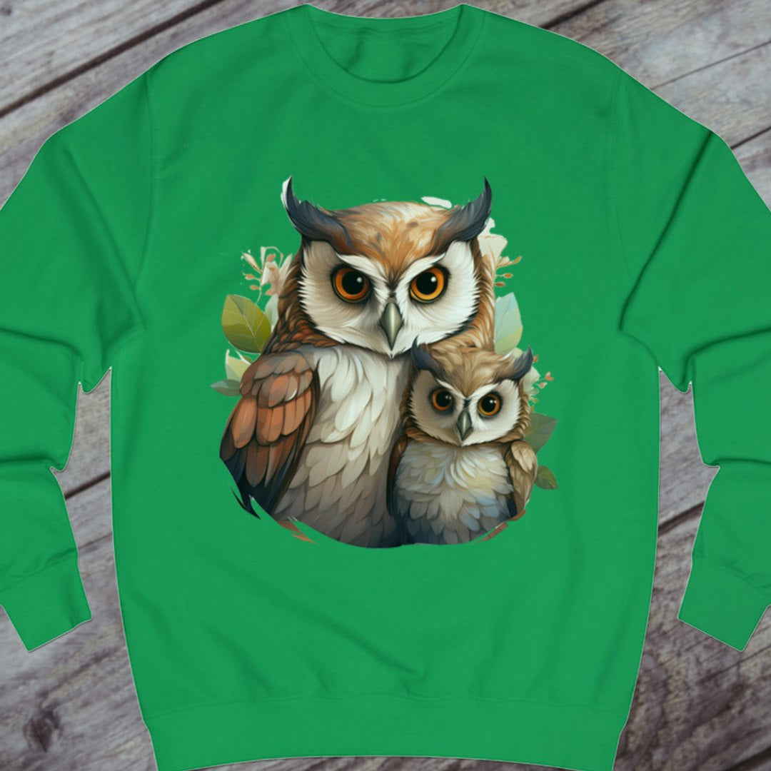 Uil met jong sweatshirt