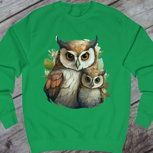 Uil met jong sweatshirt