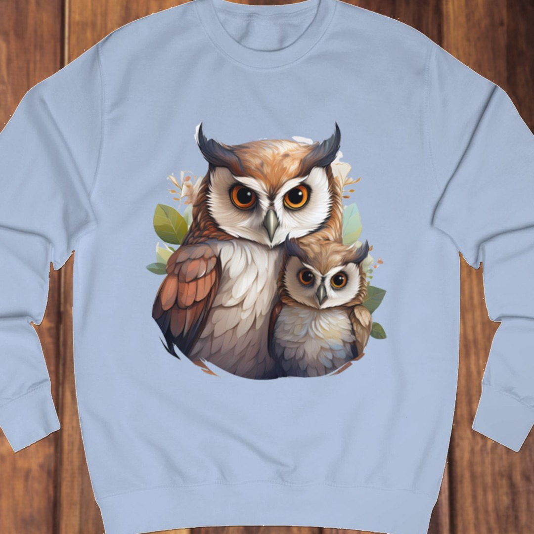 Uil met jong sweatshirt