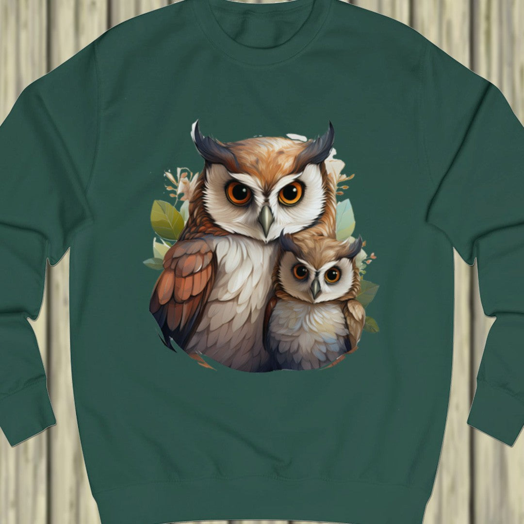 Uil met jong sweatshirt