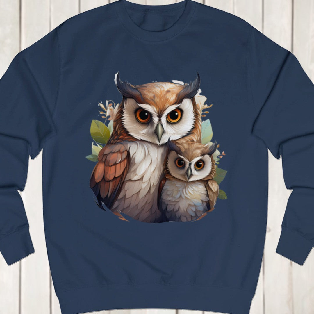 Uil met jong sweatshirt