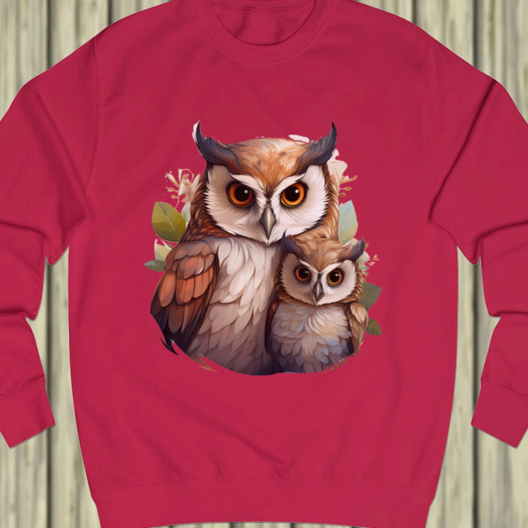 Uil met jong sweatshirt