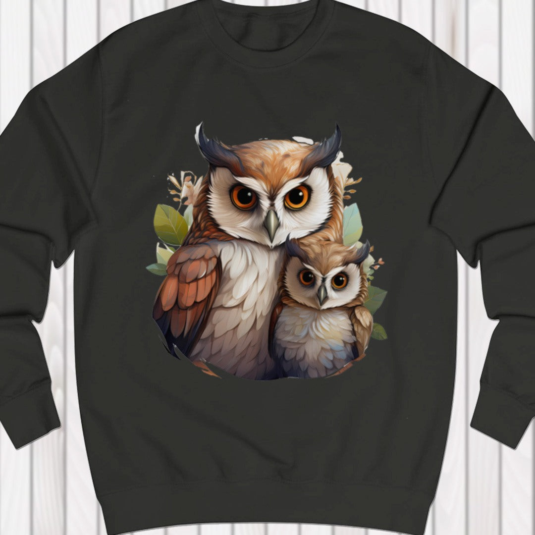 Uil met jong sweatshirt