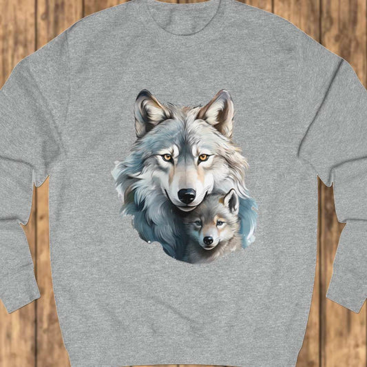 Wolf met jong sweatshirt