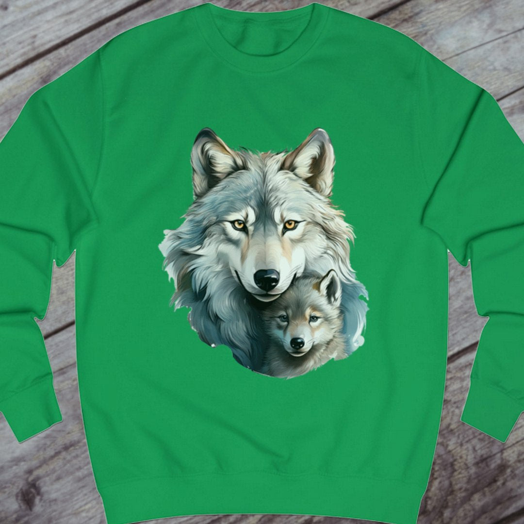 Wolf met jong sweatshirt