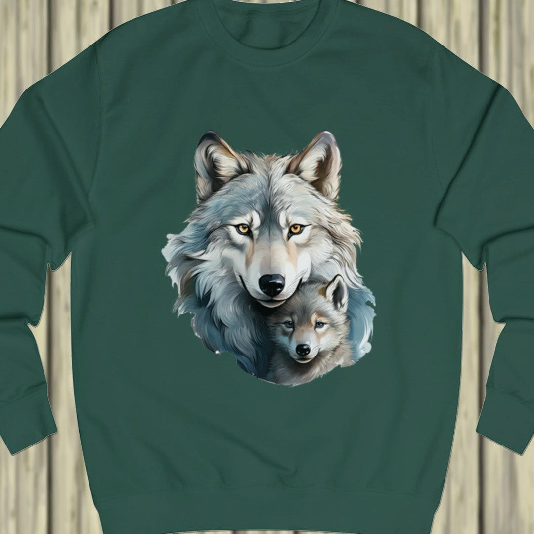 Wolf met jong sweatshirt