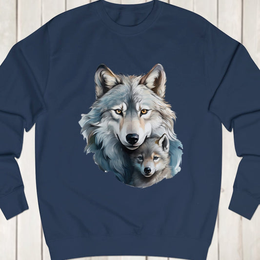 Wolf met jong sweatshirt
