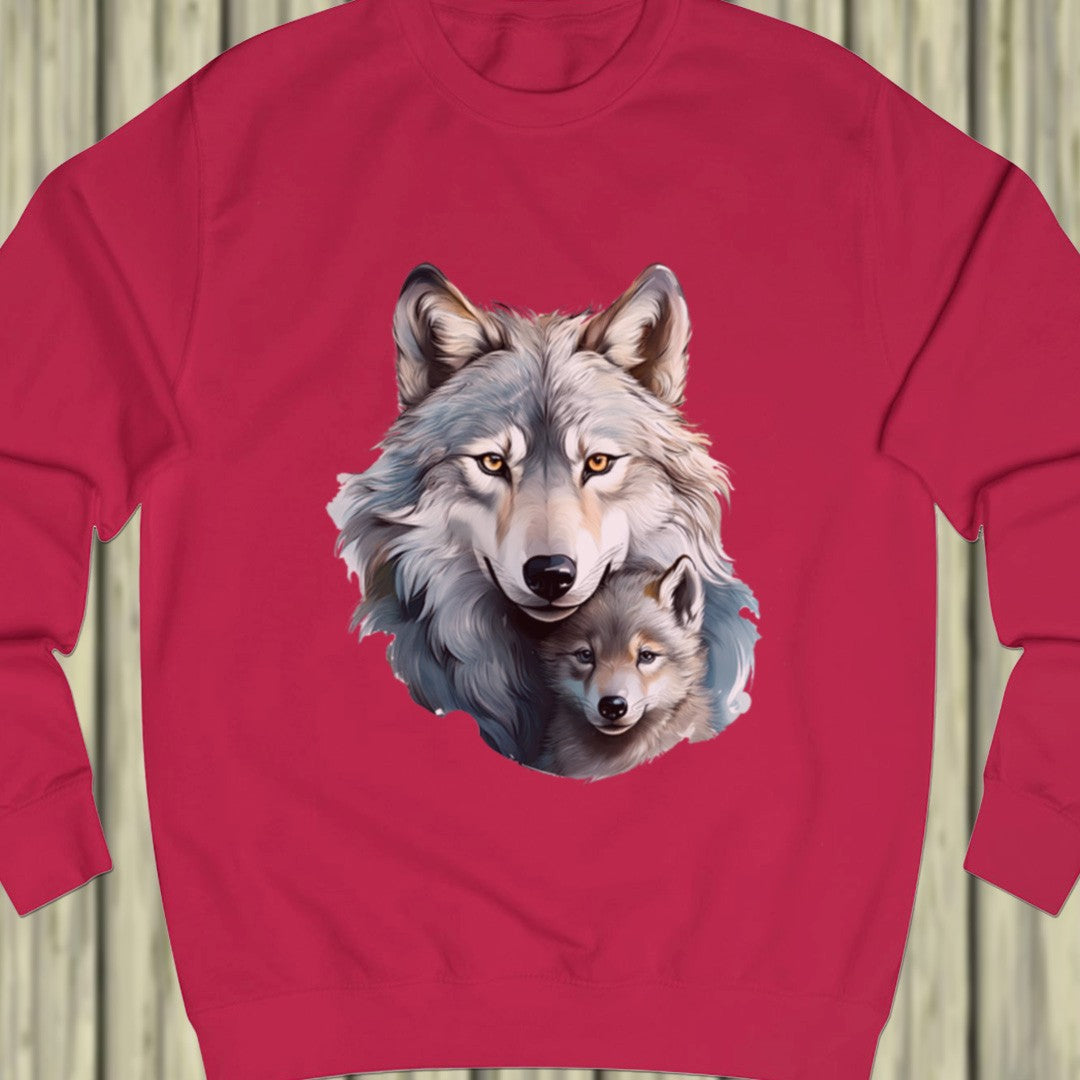 Wolf met jong sweatshirt