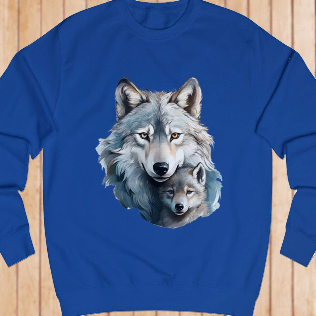 Wolf met jong sweatshirt
