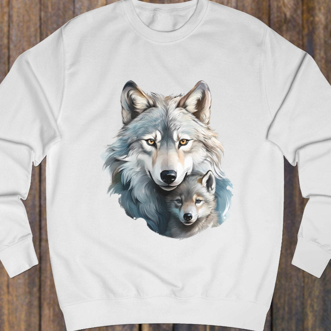 Wolf met jong sweatshirt
