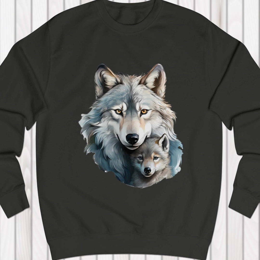 Wolf met jong sweatshirt