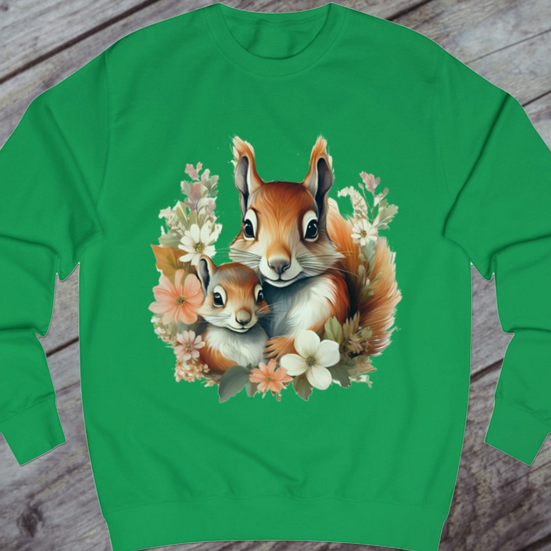 Eekhoorn met jong sweatshirt