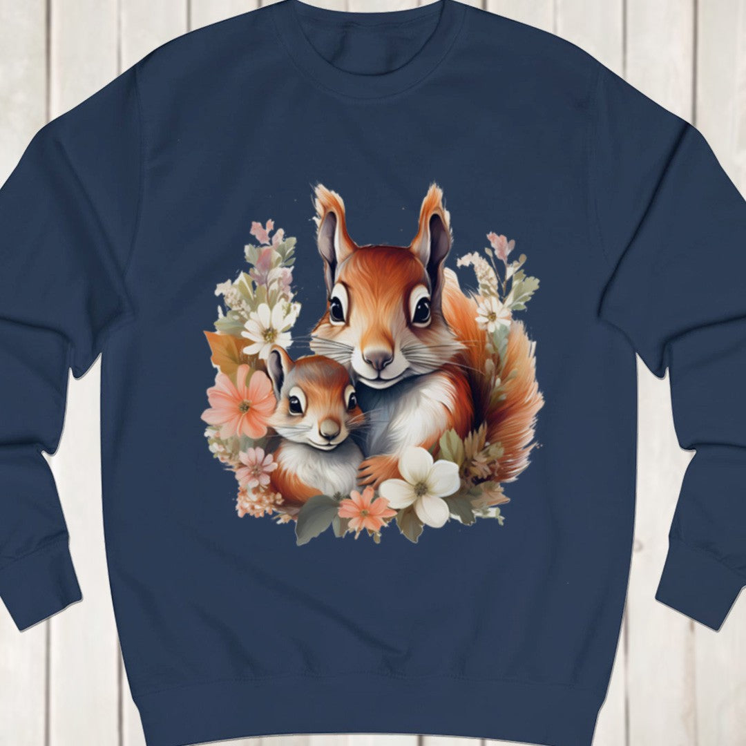 Eekhoorn met jong sweatshirt