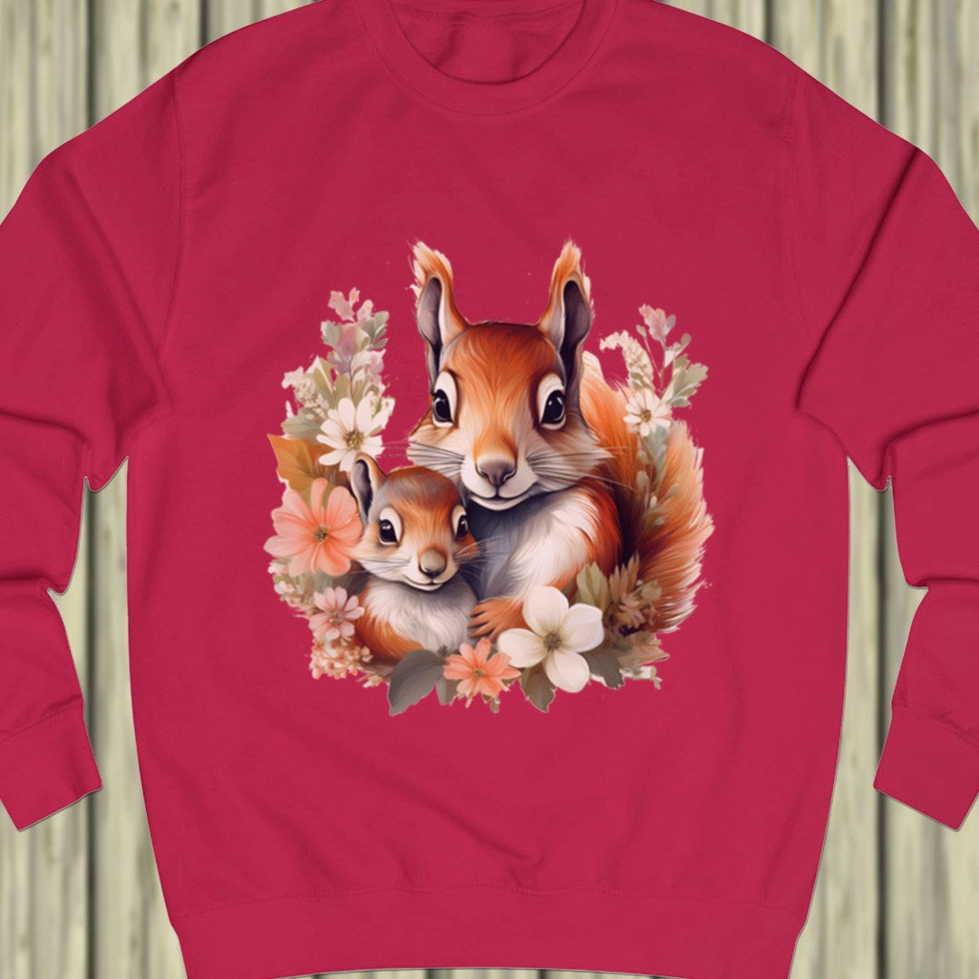 Eekhoorn met jong sweatshirt