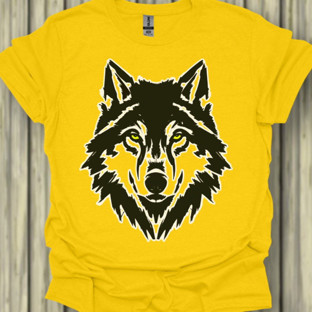 Loup noir et blanc T-shirt tendance