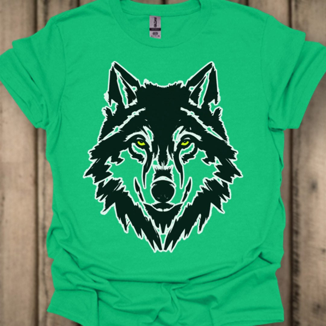 Loup noir et blanc T-shirt tendance