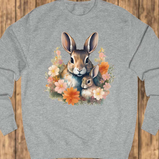 Konijn met jong sweatshirt