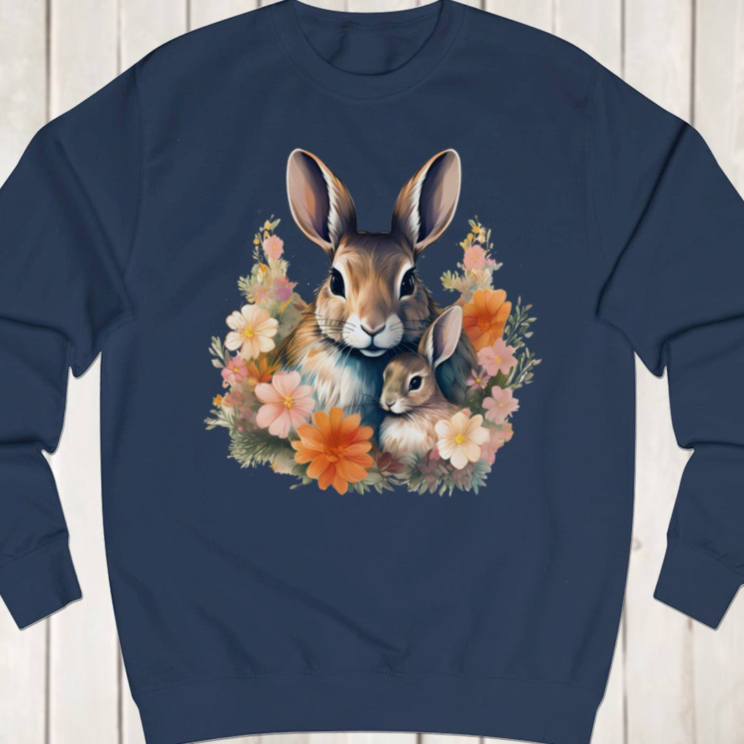 Konijn met jong sweatshirt