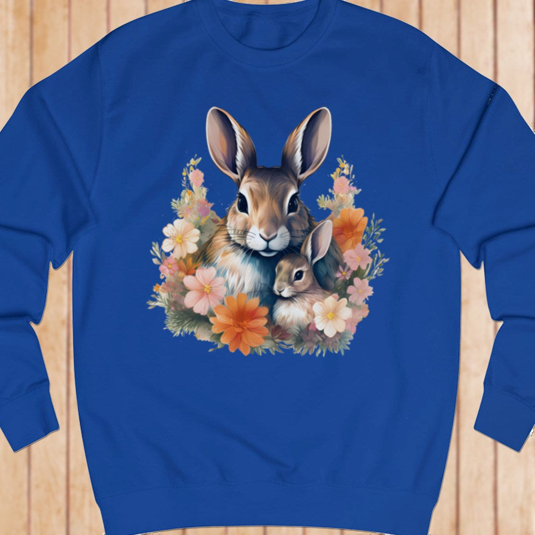Konijn met jong sweatshirt