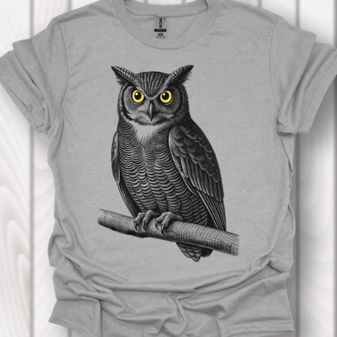 Wijze uil zwart tijdloos T-shirt