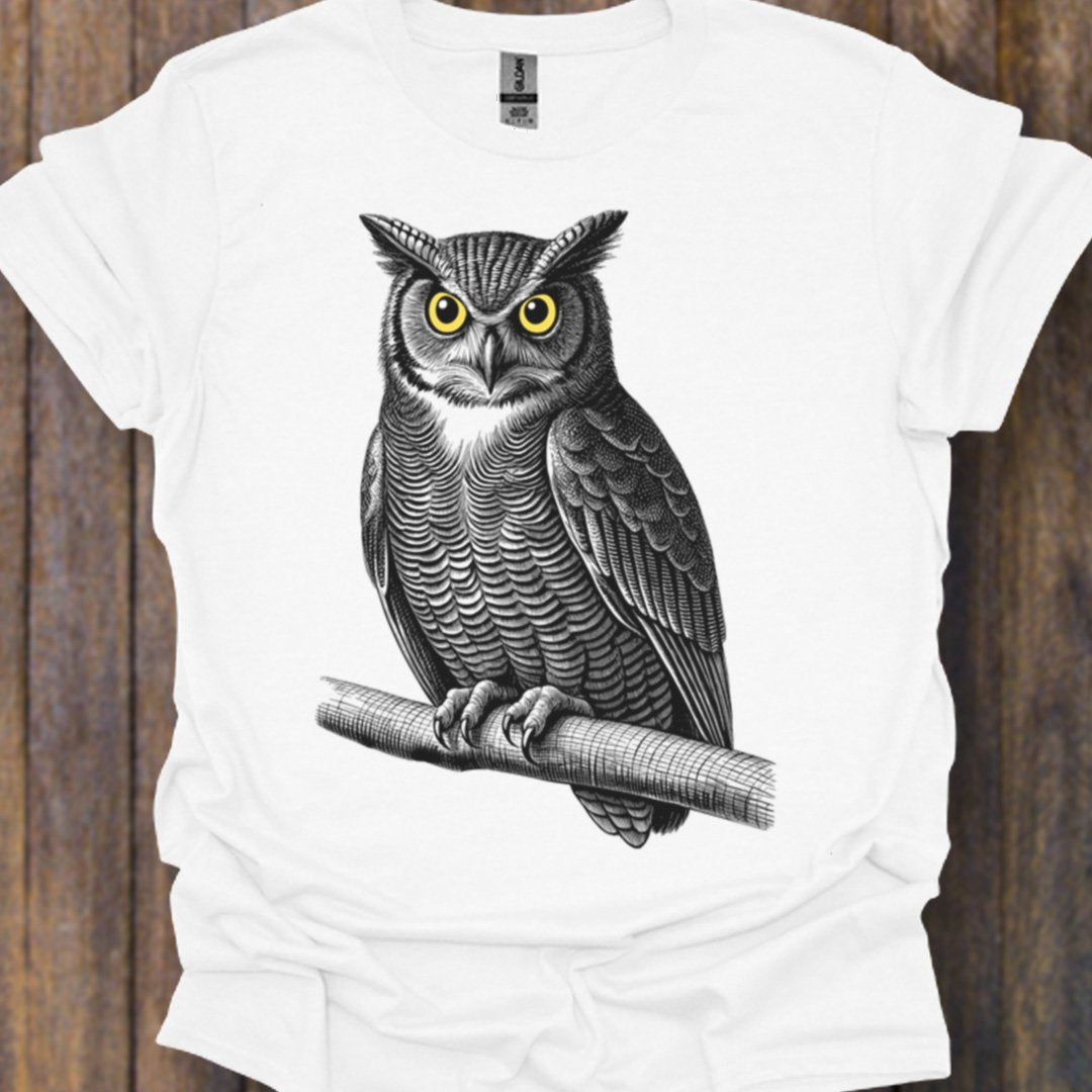 Wijze uil zwart tijdloos T-shirt