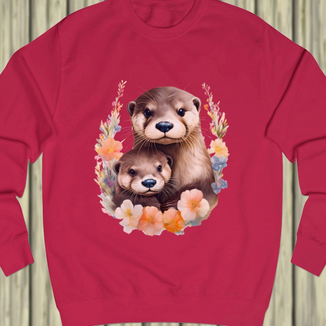 Otter met jong sweatshirt