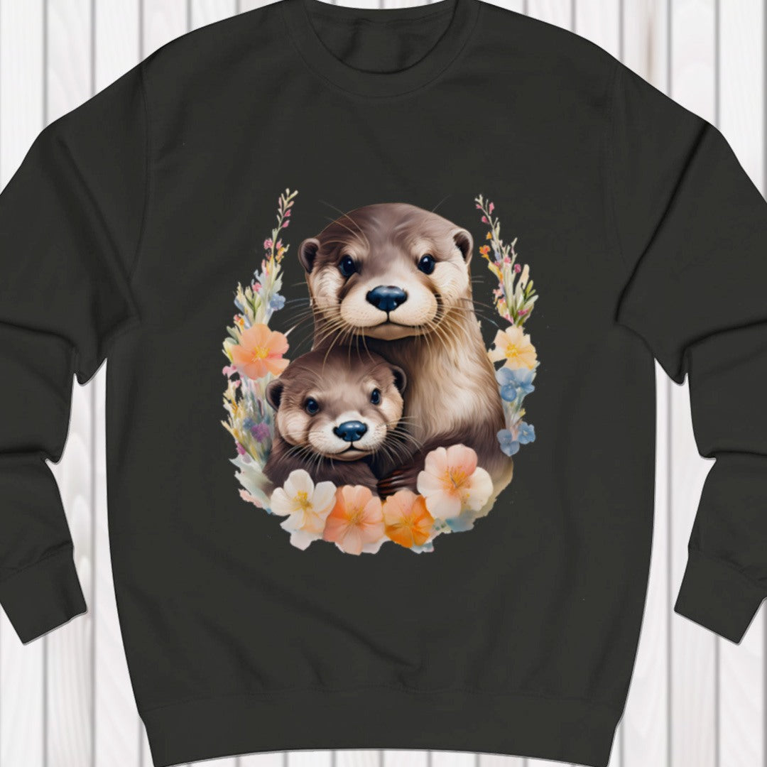 Otter met jong sweatshirt