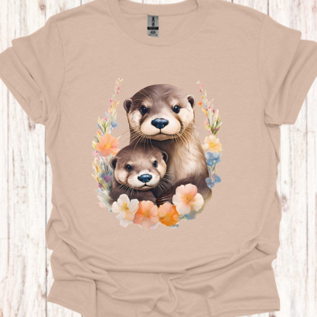 Otter met Jong T‑Shirt