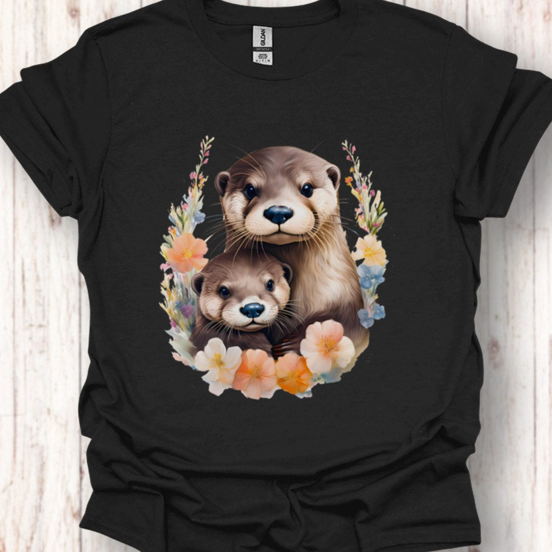 Otter met Jong T‑Shirt