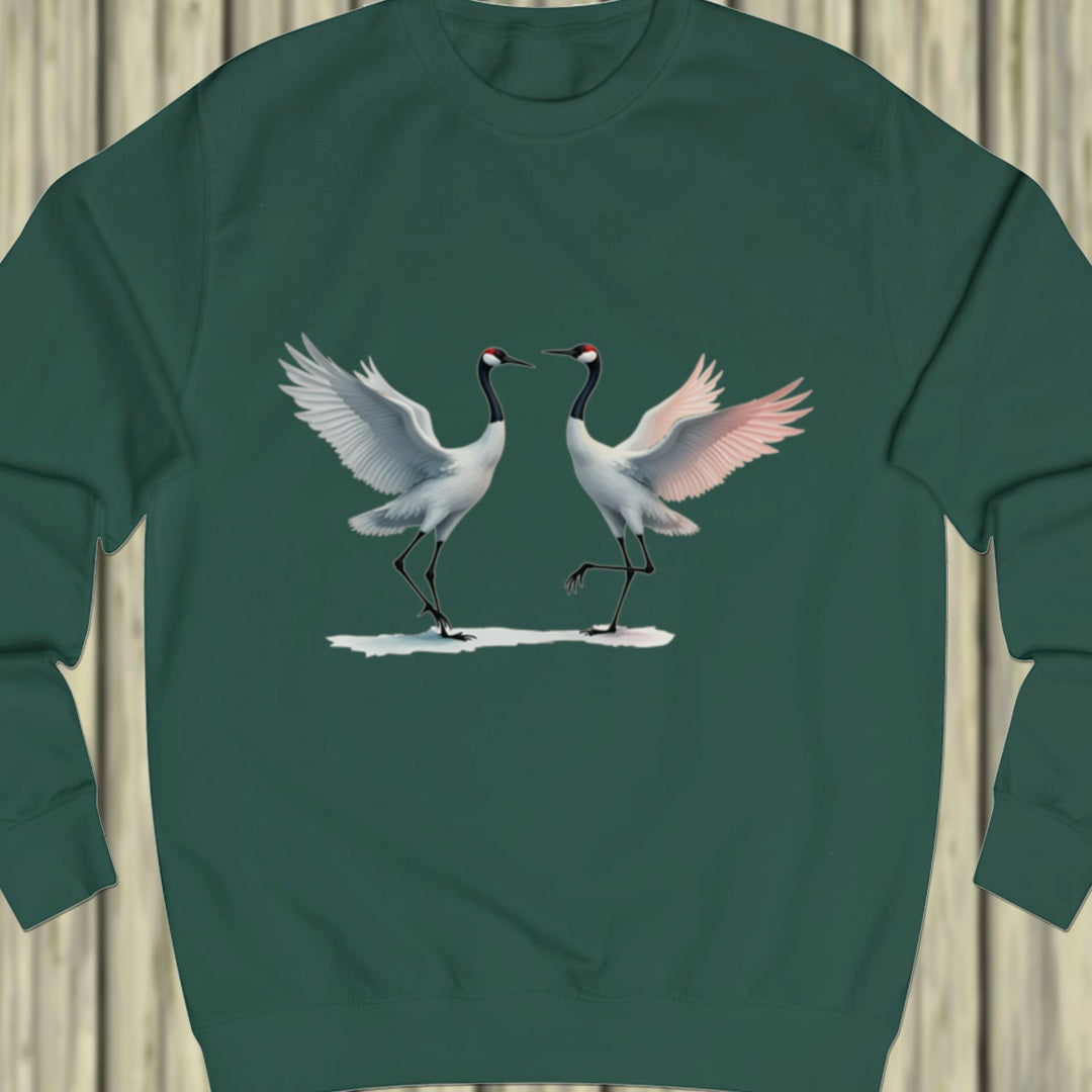 Dancing cranes sweatshirt