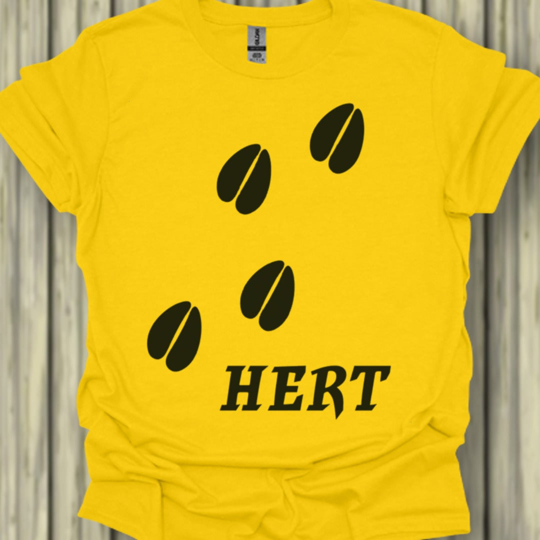 Paw prints deer black trendy T-shirt
