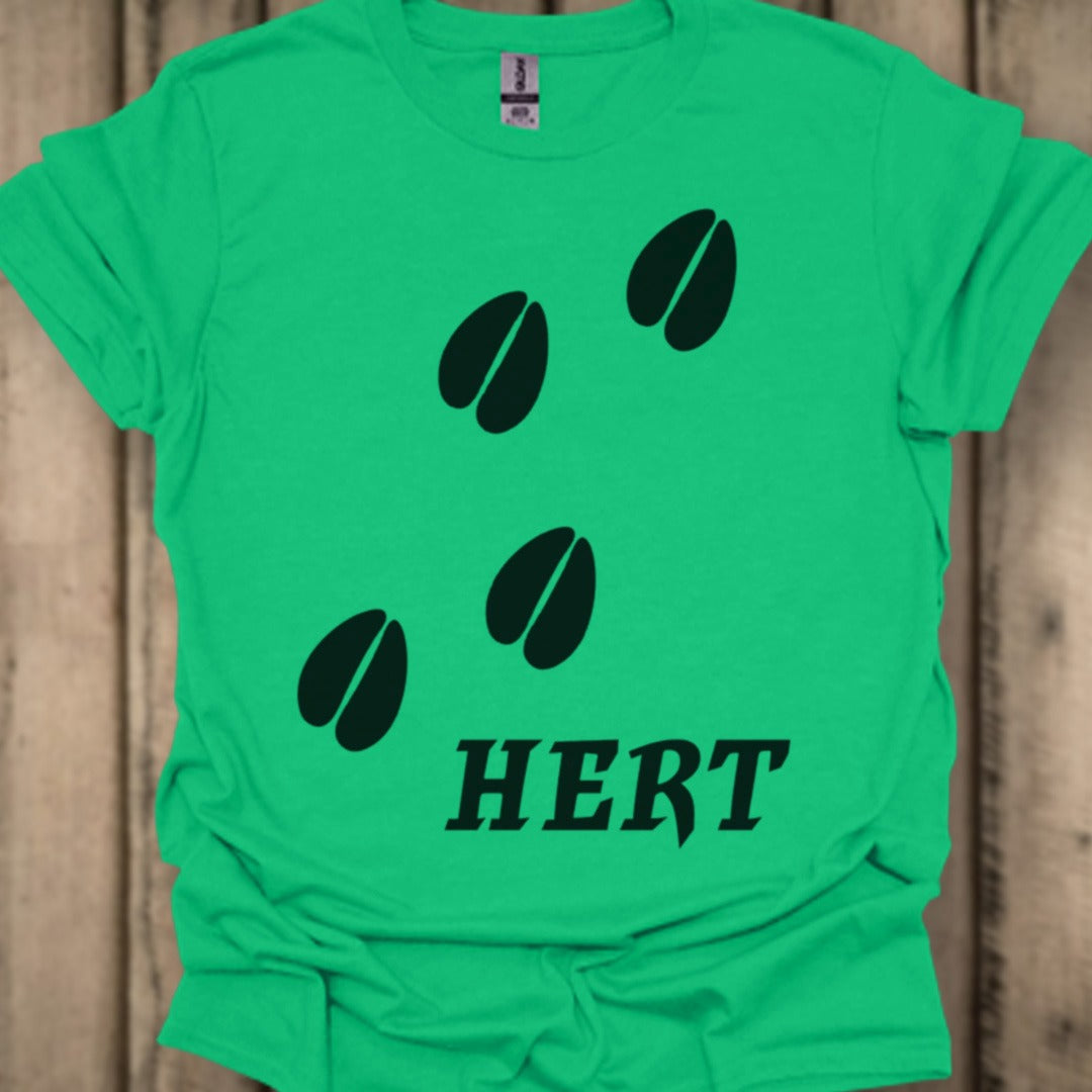 Paw prints deer black trendy T-shirt
