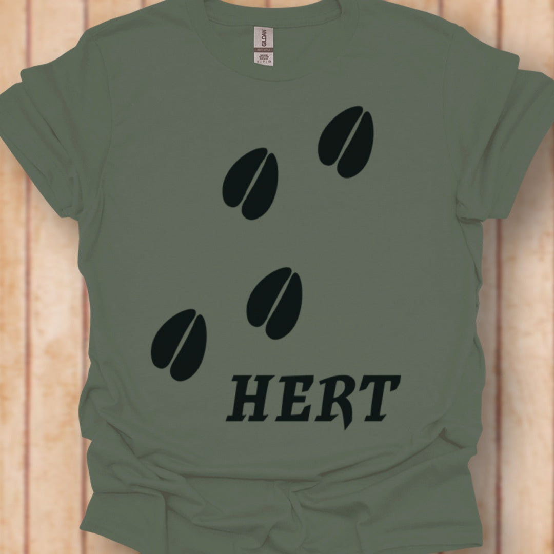 Empreintes de pattes de cerf noires T-shirt intemporel