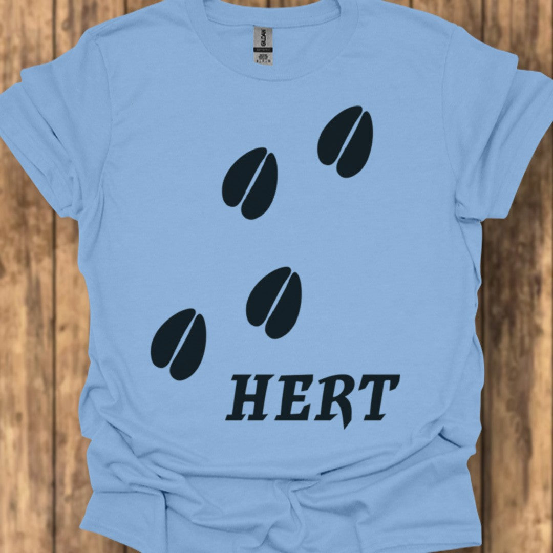 Paw prints deer black trendy T-shirt