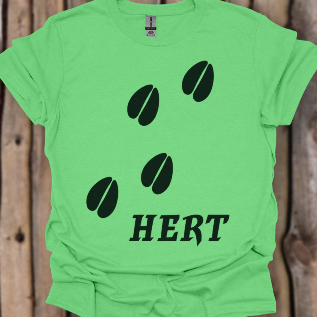 Paw prints deer black trendy T-shirt