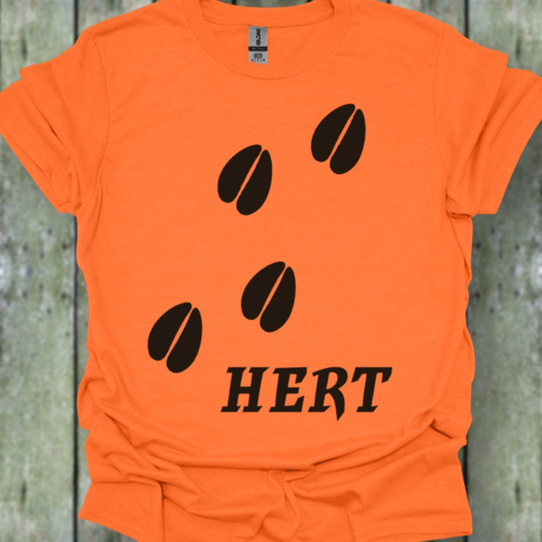 Paw prints deer black trendy T-shirt