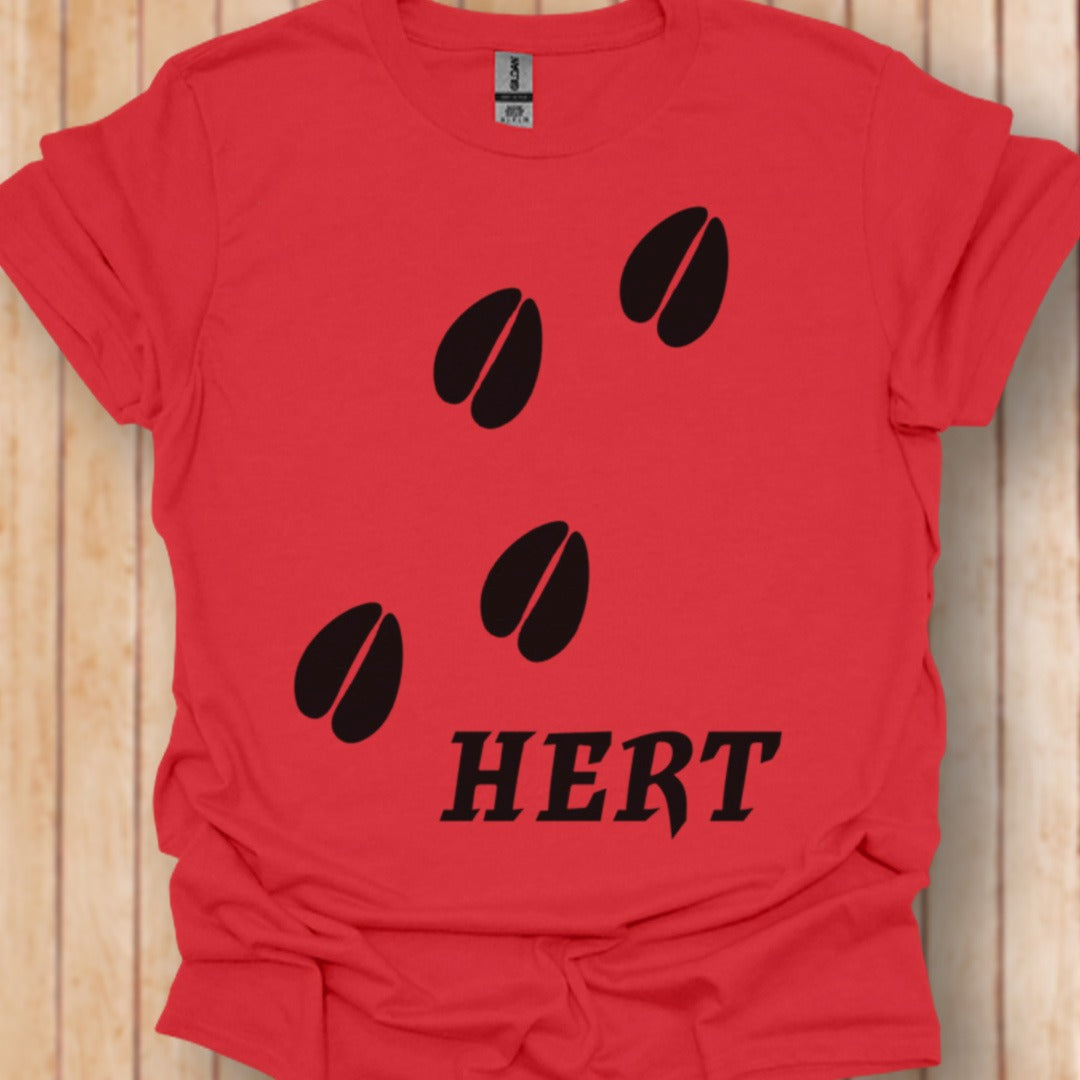 Paw prints deer black trendy T-shirt