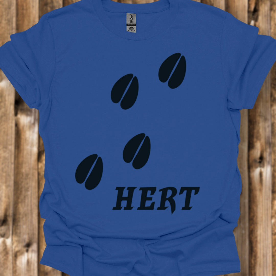 Paw prints deer black trendy T-shirt