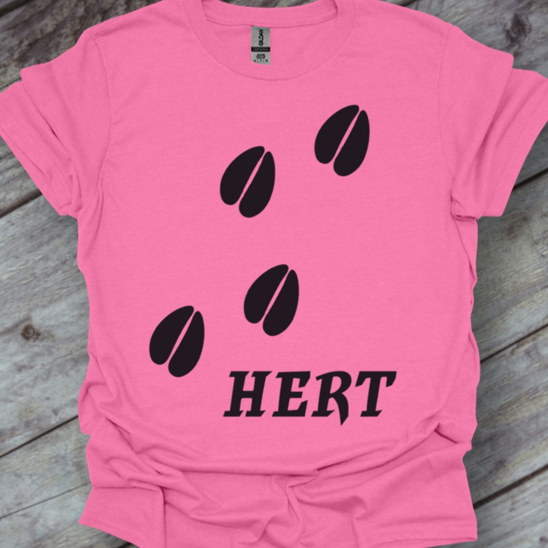 Paw prints deer black trendy T-shirt