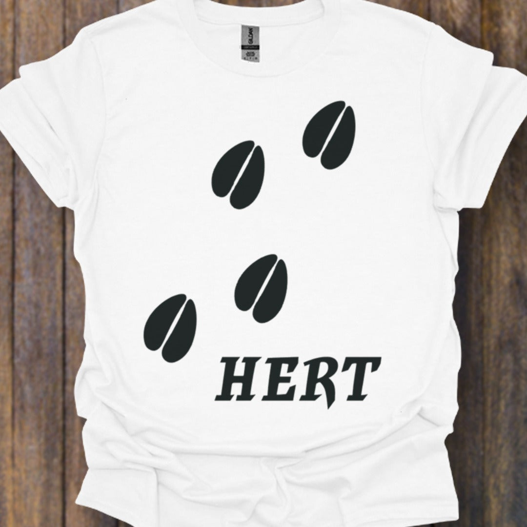Empreintes de pattes de cerf noires T-shirt intemporel