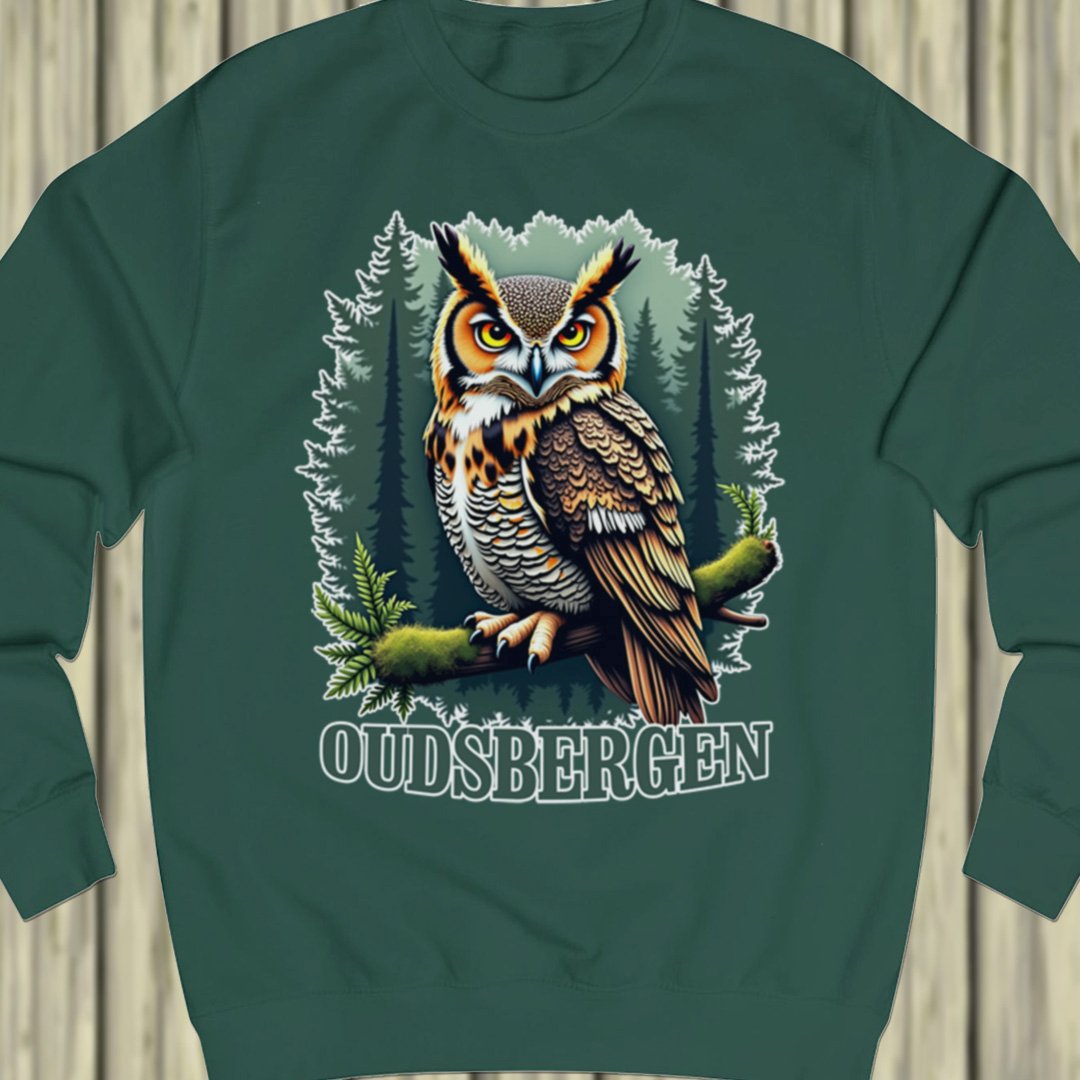 Eagle owl Oudsbergen white sweatshirt