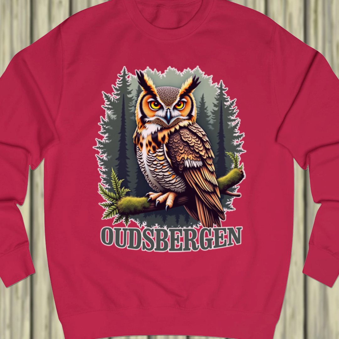 Eagle owl Oudsbergen white sweatshirt