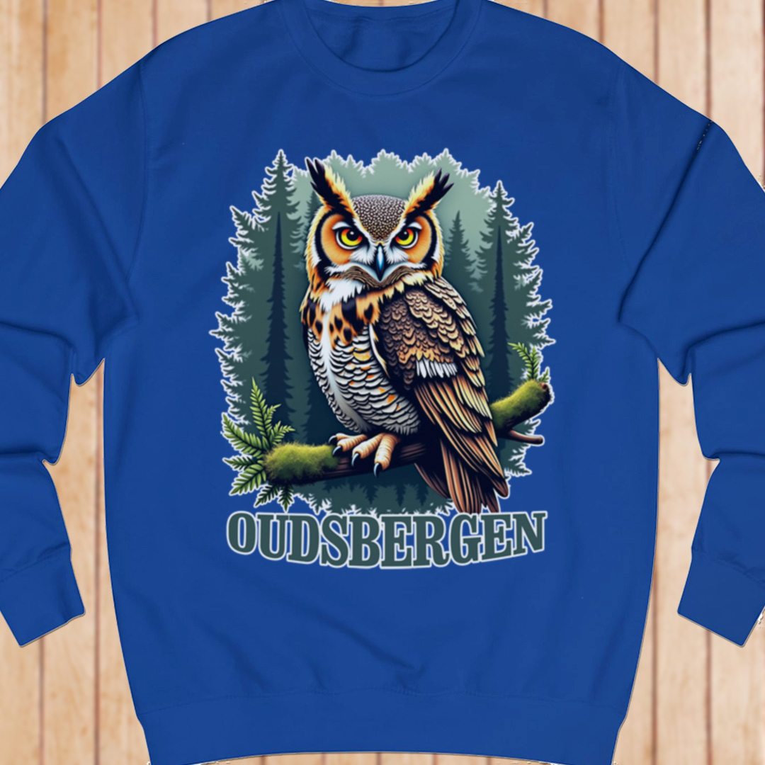 Eagle owl Oudsbergen white sweatshirt